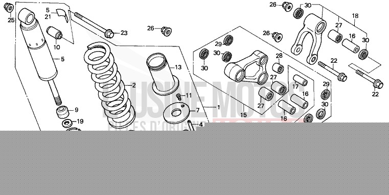 REAR CUSHION for Dominator 250 CHECKER BLACK METALLIC (NH217K) from 1993